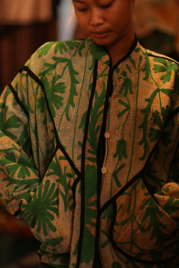 KANTHA JACKET CLEMS - sustainably made MOMO NEW YORK sustainable clothing, coatandjacket slow fashion