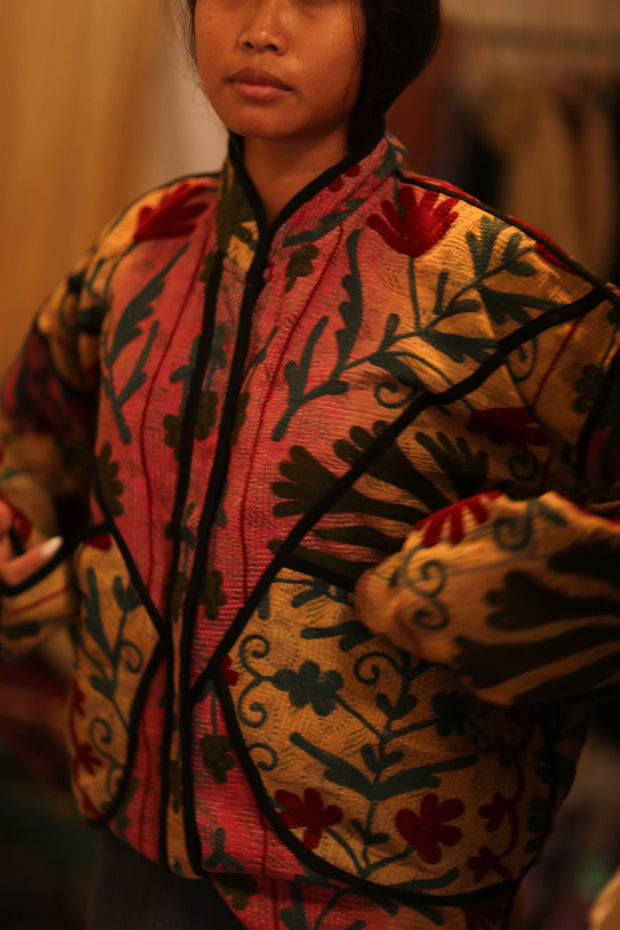KANTHA JACKET GERALDINE - sustainably made MOMO NEW YORK sustainable clothing, coatandjacket slow fashion