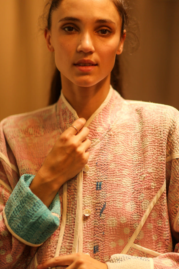 KANTHA JACKET HENIA - sustainably made MOMO NEW YORK sustainable clothing, coatandjacket slow fashion
