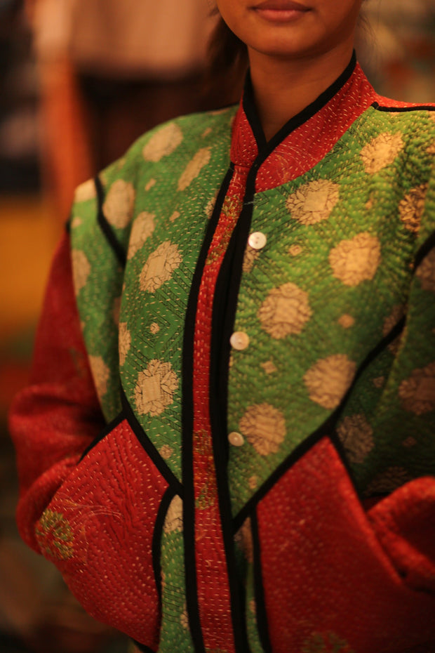 KANTHA JACKET IRINI - sustainably made MOMO NEW YORK sustainable clothing, coatandjacket slow fashion