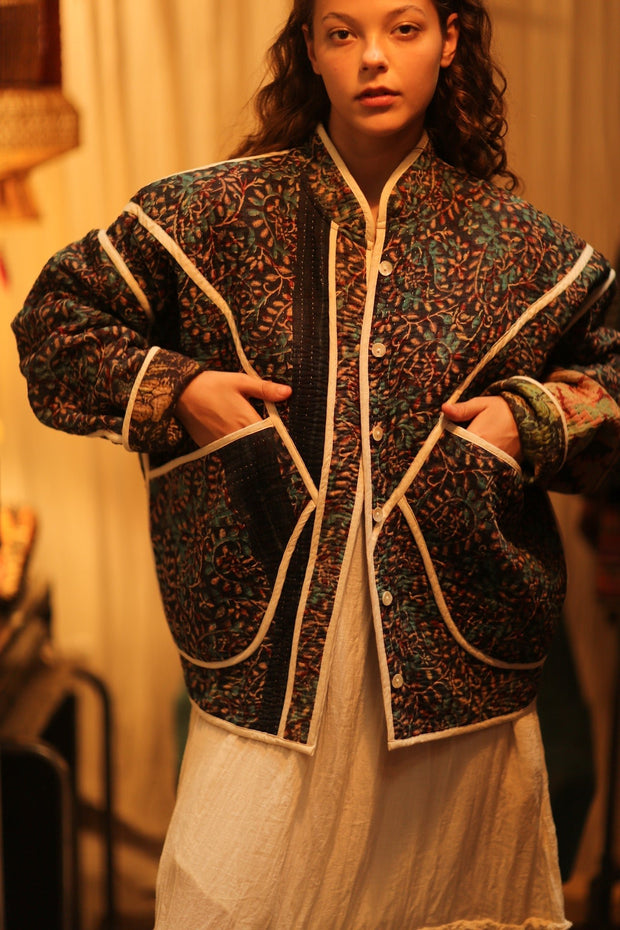 KANTHA JACKET KERSTA - sustainably made MOMO NEW YORK sustainable clothing, coatandjacket slow fashion