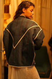KANTHA JACKET LAYLA NIGHT - sustainably made MOMO NEW YORK sustainable clothing, coatandjacket slow fashion