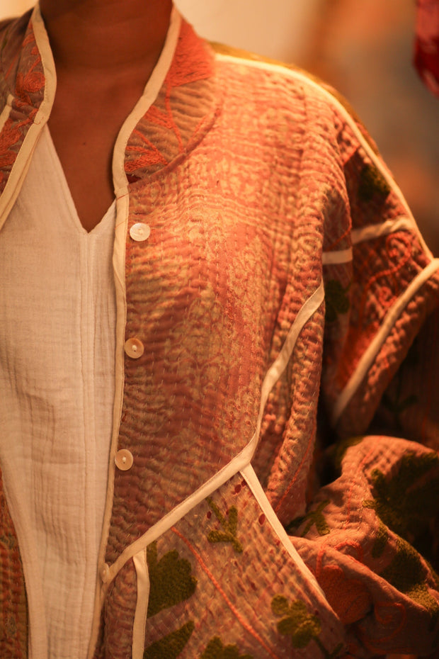 KANTHA JACKET LOREILA - sustainably made MOMO NEW YORK sustainable clothing, bestseller slow fashion