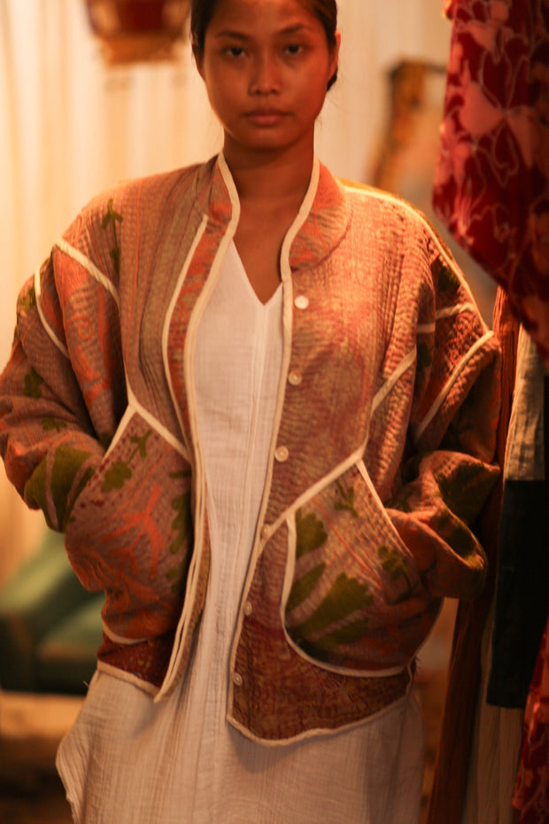 KANTHA JACKET LOREILA - sustainably made MOMO NEW YORK sustainable clothing, bestseller slow fashion