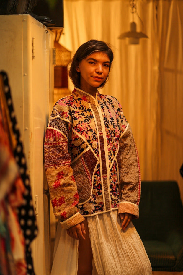 KANTHA JACKET MAGUI - sustainably made MOMO NEW YORK sustainable clothing, Coat slow fashion