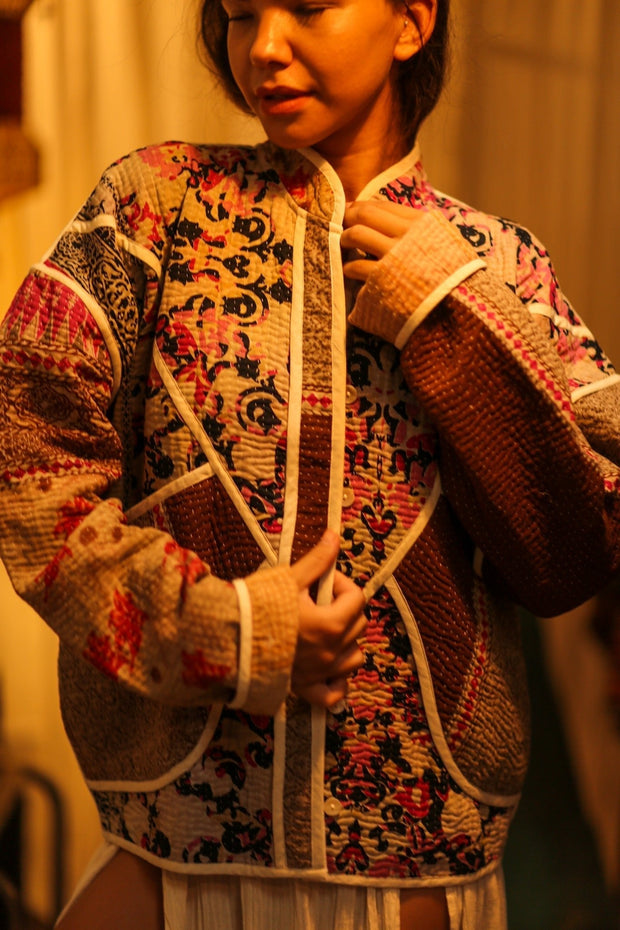 KANTHA JACKET MAGUI - sustainably made MOMO NEW YORK sustainable clothing, Coat slow fashion