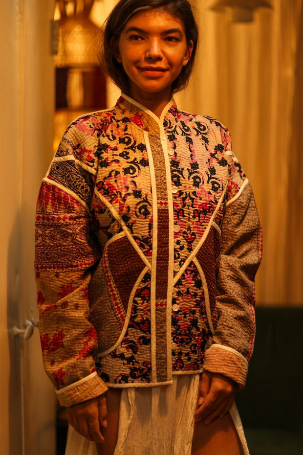 KANTHA JACKET MAGUI - sustainably made MOMO NEW YORK sustainable clothing, Coat slow fashion