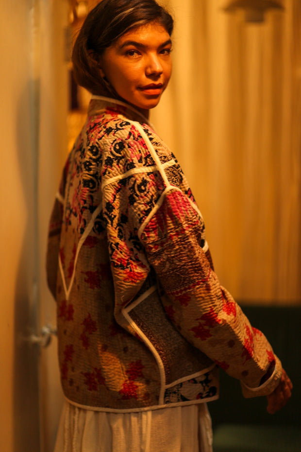 KANTHA JACKET MAGUI - sustainably made MOMO NEW YORK sustainable clothing, Coat slow fashion