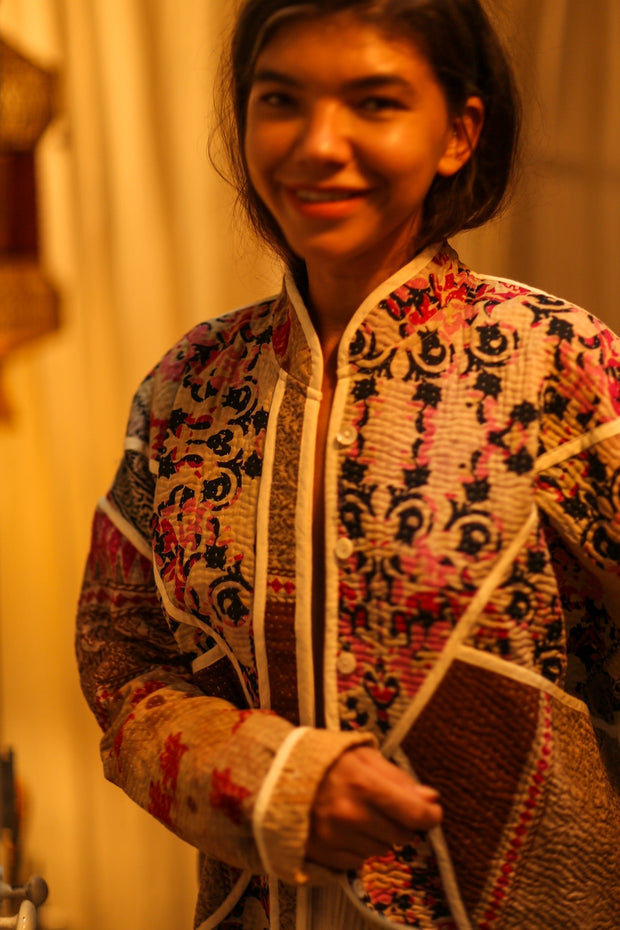 KANTHA JACKET MAGUI - sustainably made MOMO NEW YORK sustainable clothing, Coat slow fashion