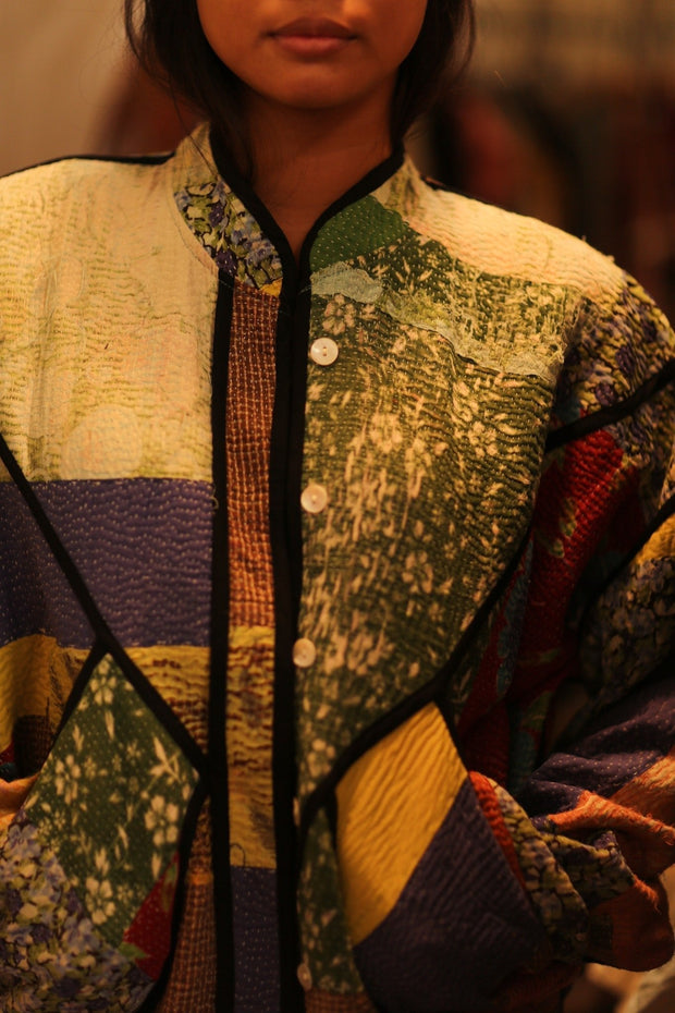 KANTHA JACKET NICHIEME - sustainably made MOMO NEW YORK sustainable clothing, coatandjacket slow fashion