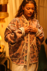 KANTHA JACKET PINK KANDA - sustainably made MOMO NEW YORK sustainable clothing, coatandjacket slow fashion