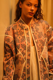 KANTHA JACKET PINK KANDA - sustainably made MOMO NEW YORK sustainable clothing, coatandjacket slow fashion