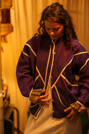 KANTHA JACKET PURPLE VENDOR - sustainably made MOMO NEW YORK sustainable clothing, coatandjacket slow fashion