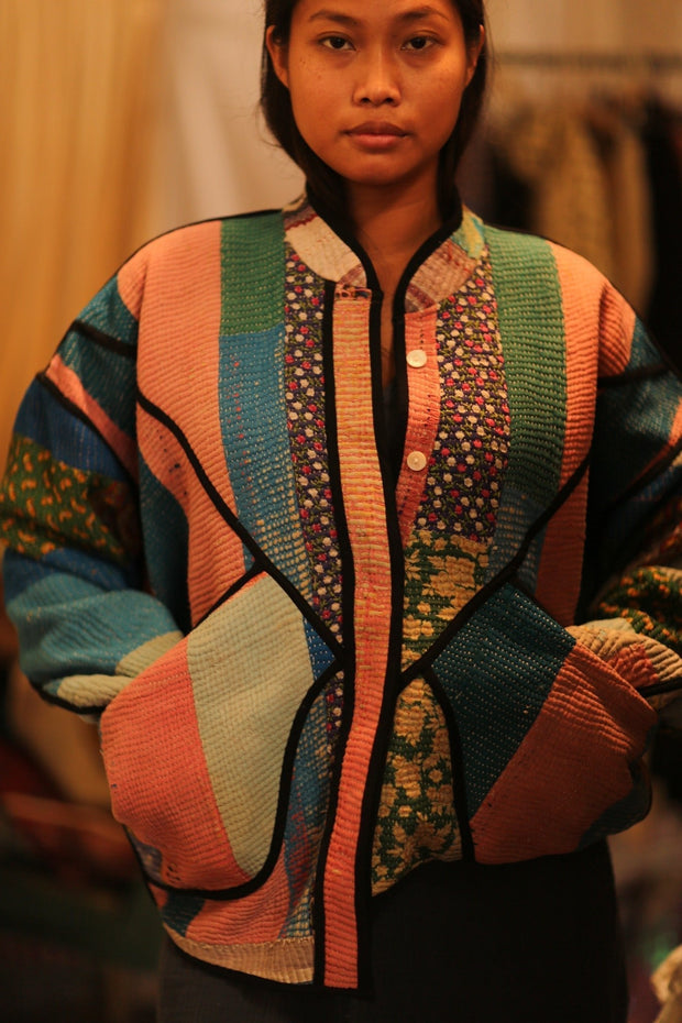KANTHA JACKET SAMSEN - sustainably made MOMO NEW YORK sustainable clothing, coatandjacket slow fashion