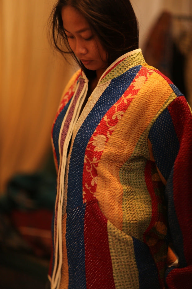 KANTHA JACKET SHEILO - sustainably made MOMO NEW YORK sustainable clothing, coatandjacket slow fashion