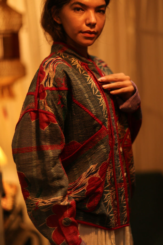 KANTHA JACKET TERRY - sustainably made MOMO NEW YORK sustainable clothing, coatandjacket slow fashion