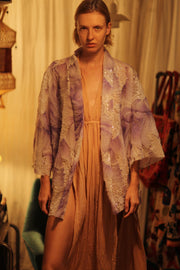 LILAL EMBROIDERED SEQUIN KIMONO OMANI - sustainably made MOMO NEW YORK sustainable clothing, Kimono slow fashion