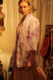 LILAL EMBROIDERED SEQUIN KIMONO OMANI - sustainably made MOMO NEW YORK sustainable clothing, Kimono slow fashion