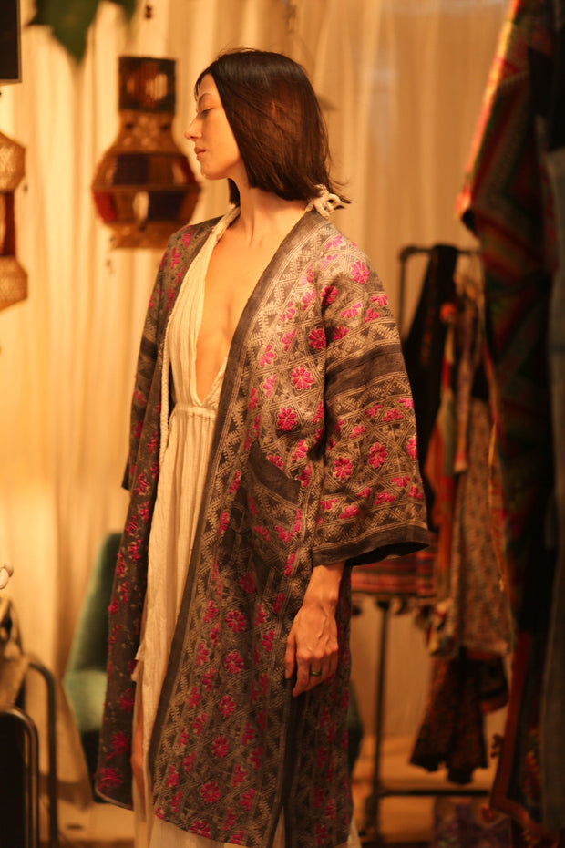 LORNA ARTISAN MADE KIMONO - sustainably made MOMO NEW YORK sustainable clothing, Coat slow fashion