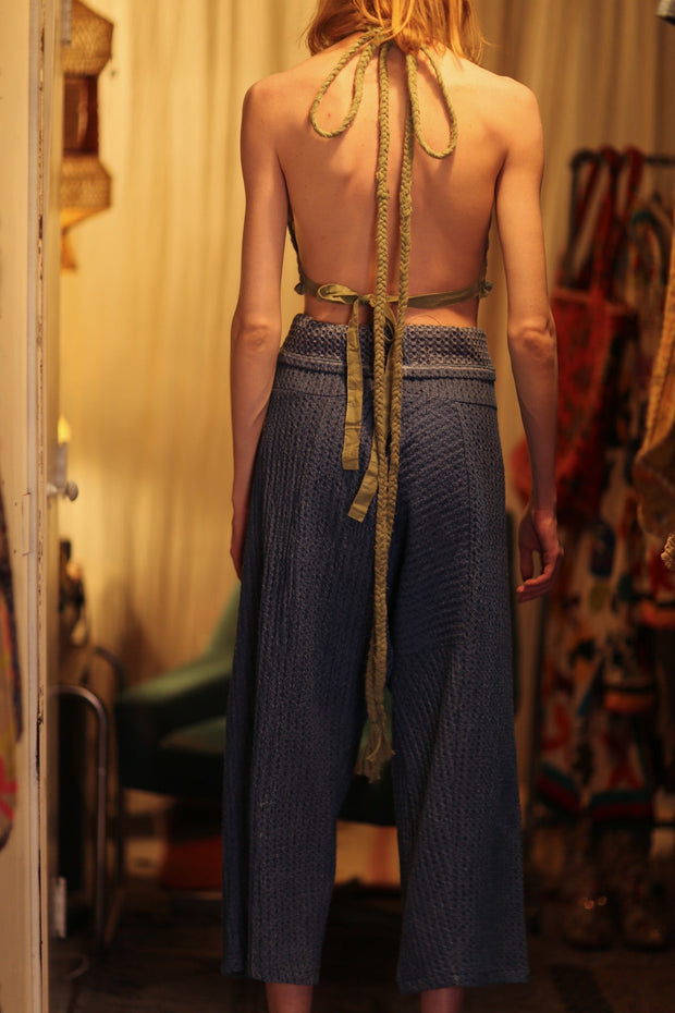 LUKE DENIM FISHERMAN TROUSERS - sustainably made MOMO NEW YORK sustainable clothing, denim slow fashion