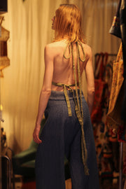 LUKE DENIM FISHERMAN TROUSERS - sustainably made MOMO NEW YORK sustainable clothing, denim slow fashion