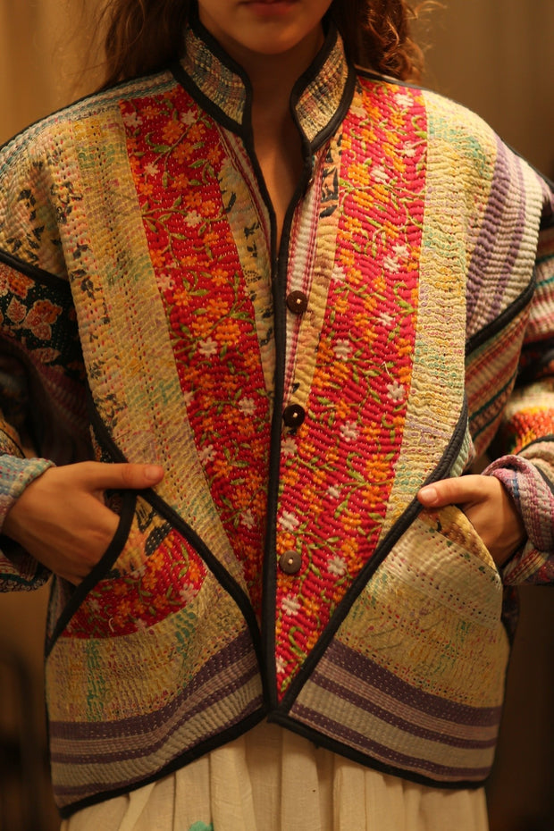 MIKAEL KANTHA BOMBER JACKET - sustainably made MOMO NEW YORK sustainable clothing, bomber slow fashion