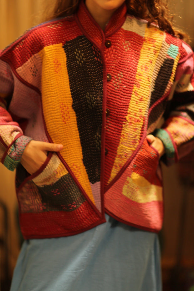 OWEN KANTHA BOMBER JACKET - sustainably made MOMO NEW YORK sustainable clothing, bomber slow fashion