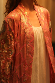 PINK SEQUIN KIMONO ARABELLA - sustainably made MOMO NEW YORK sustainable clothing, kimono slow fashion