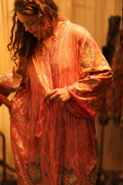 PINK SEQUIN KIMONO ARABELLA - sustainably made MOMO NEW YORK sustainable clothing, kimono slow fashion