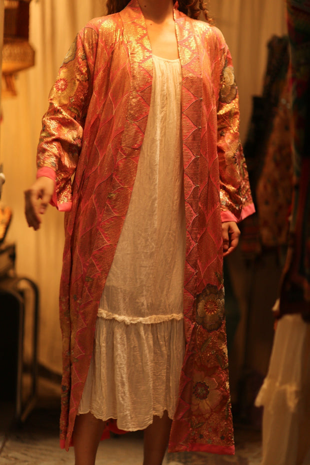 PINK SEQUIN KIMONO ARABELLA - sustainably made MOMO NEW YORK sustainable clothing, kimono slow fashion
