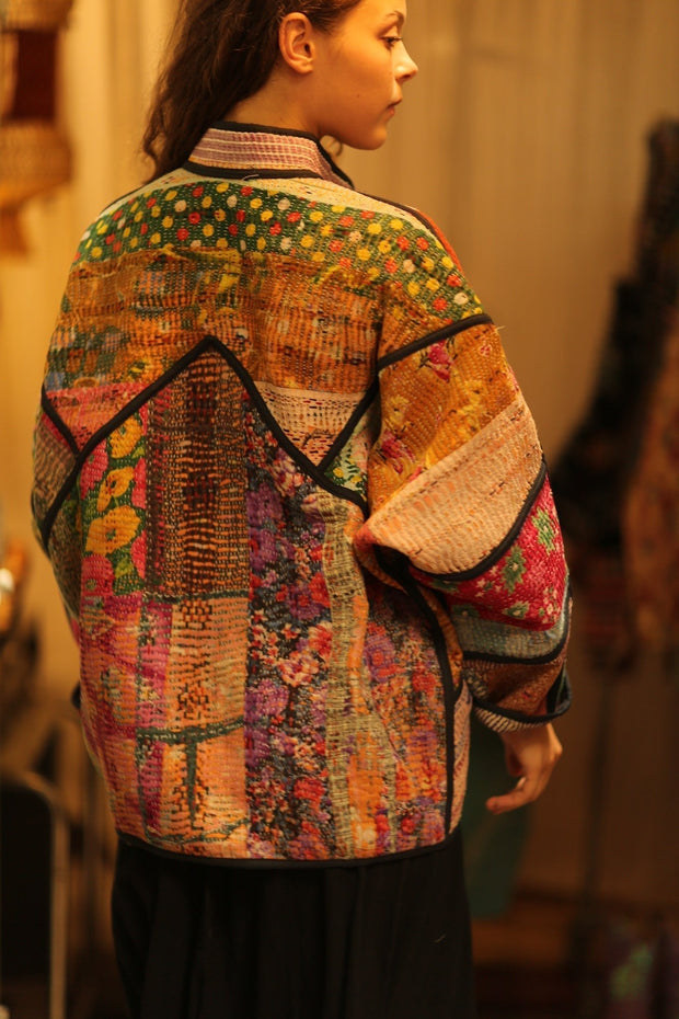 RIKU KANTHA BOMBER JACKET - sustainably made MOMO NEW YORK sustainable clothing, bomber slow fashion
