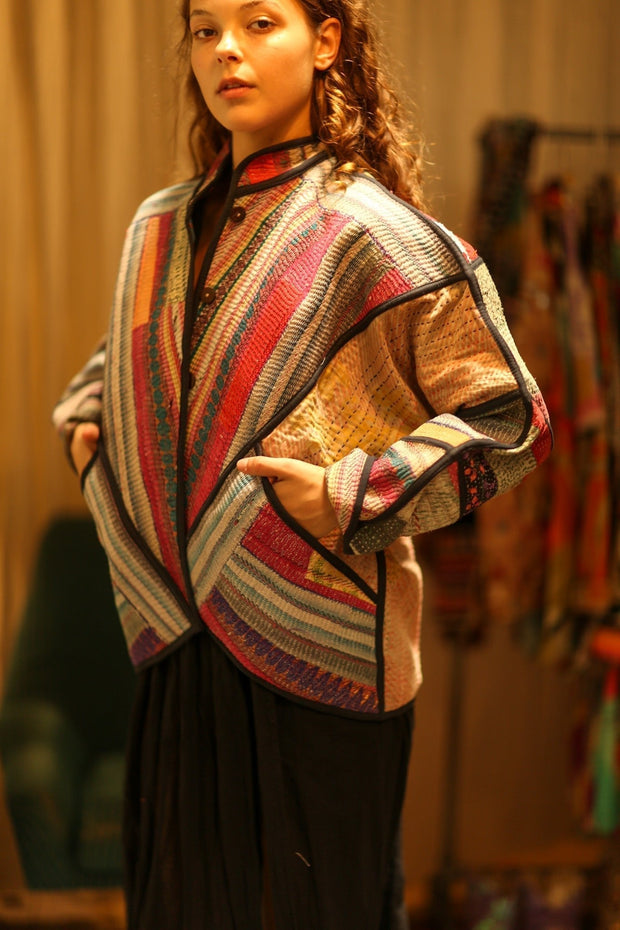 ROBBIE KANTHA BOMBER JACKET - sustainably made MOMO NEW YORK sustainable clothing, bomber slow fashion