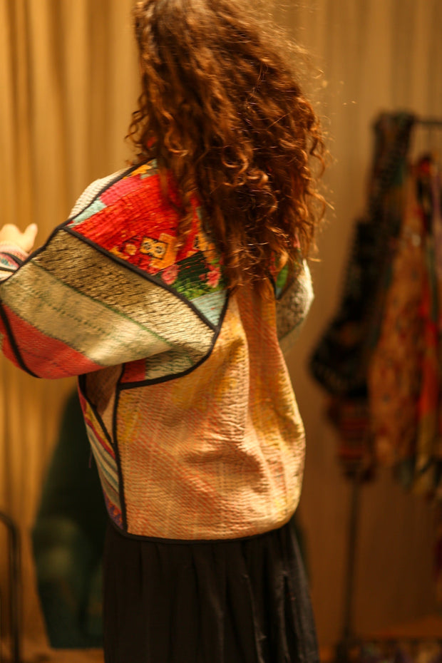 ROBBIE KANTHA BOMBER JACKET - sustainably made MOMO NEW YORK sustainable clothing, bomber slow fashion