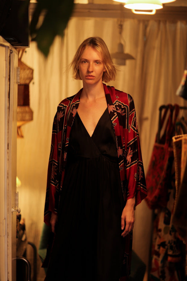 SILK KIMONO ARABIA - sustainably made MOMO NEW YORK sustainable clothing, new slow fashion