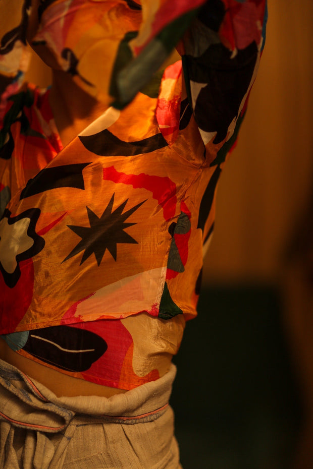 SILK WRAP TOP - sustainably made MOMO NEW YORK sustainable clothing, bestseller slow fashion