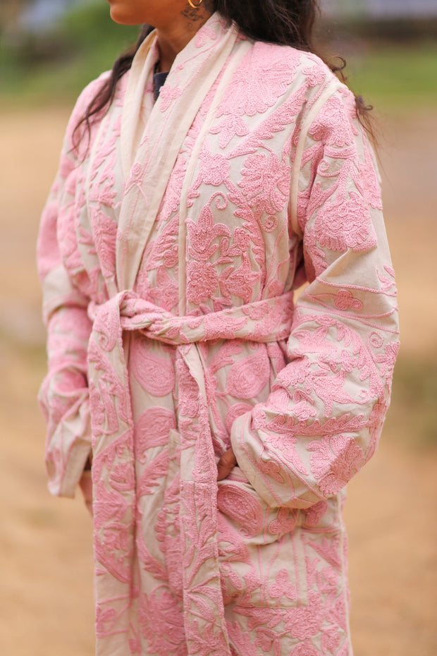 SUZANI JACKET COAT DUSTER SAMONA - sustainably made MOMO NEW YORK sustainable clothing, new slow fashion