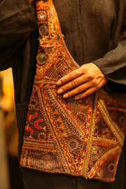TAHNEE EMBROIDERED BAG - sustainably made MOMO NEW YORK sustainable clothing, bag slow fashion