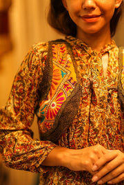 TENZIN HANDMADE EMBROIDERED GILET - sustainably made MOMO NEW YORK sustainable clothing, Coat slow fashion