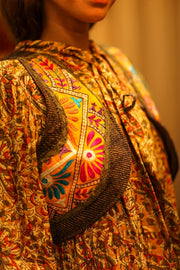 TENZIN HANDMADE EMBROIDERED GILET - sustainably made MOMO NEW YORK sustainable clothing, Coat slow fashion