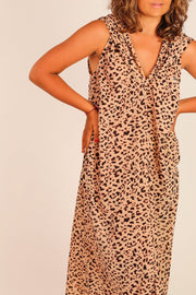 ANIMAL PRINT HOODIE DRESS - sustainably made MOMO NEW YORK sustainable clothing, dress slow fashion