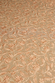 APRICOT EMBROIDERED SILK B32-44 - sustainably made MOMO NEW YORK sustainable clothing, fabric slow fashion