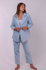 DENIM SUIT TAYLOR - sustainably made MOMO NEW YORK sustainable clothing, pants slow fashion