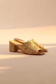 EMBROIDERED FLOWER SILK MULES MILTONA - sustainably made MOMO NEW YORK sustainable clothing, mules slow fashion