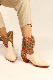 EMBROIDERED INDIAN BOOTS LEEJ - sustainably made MOMO NEW YORK sustainable clothing, boots slow fashion