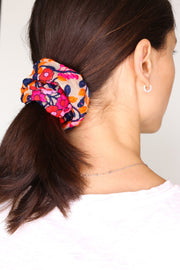 EMBROIDERED SCRUNCHIE FIONA - sustainably made MOMO NEW YORK sustainable clothing, slow fashion