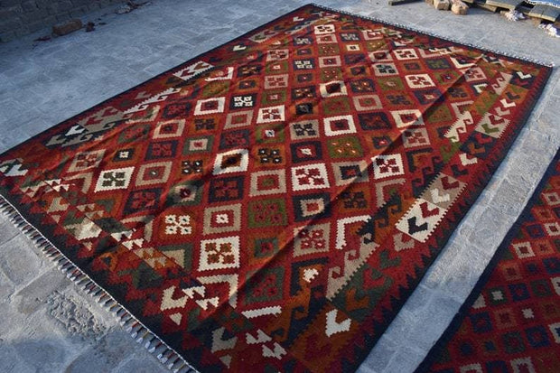 Handmade Kilim, Maimana Kilim, Old Kilim, Area Kilim, Afghan Kilim, Vintage kilim ,Chobi kilim ,Afghan Kilem ,Ghalmori Kilim - sustainably made MOMO NEW YORK sustainable clothing, rug slow fashion