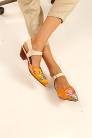 HEELED WESTERN MULES SANDALS SINDA - sustainably made MOMO NEW YORK sustainable clothing, sandals slow fashion