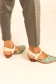 HEELED WESTERN SANDALS EVIN - sustainably made MOMO NEW YORK sustainable clothing, sandals slow fashion