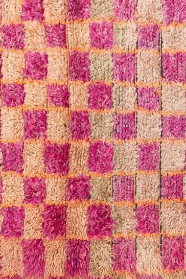 Moroccan rug size 9.61 ft x 6.36 ft, berber, Moroccan, checkered rug, Azilal, boujaad, beni mguild, kilim, handira - sustainably made MOMO NEW YORK sustainable clothing, rug slow fashion