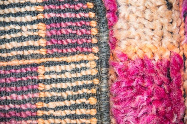 Moroccan rug size 9.61 ft x 6.36 ft, berber, Moroccan, checkered rug, Azilal, boujaad, beni mguild, kilim, handira - sustainably made MOMO NEW YORK sustainable clothing, rug slow fashion